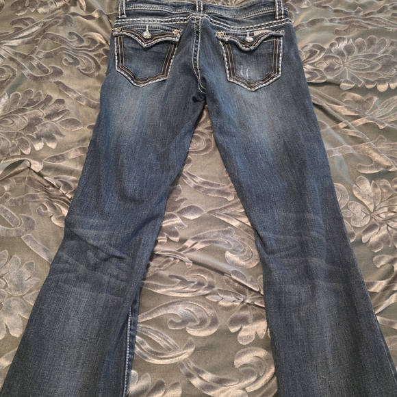 Classic Distressed Boot Cut Jeans - Picture 2 of 2